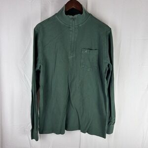 Criquet Men's Large 1/4 Zip‎ Golf Long Sleeve Mock Neck Sweatershirt Pullover